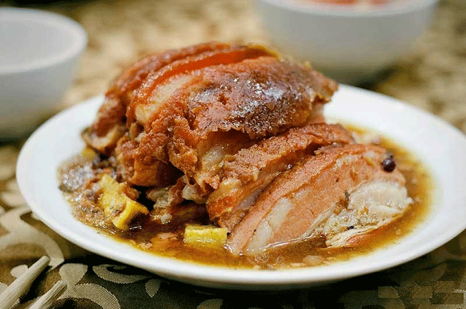 Thành phẩm sau khi hoàn thành món khâu nhục đặc sản Lạng Sơn